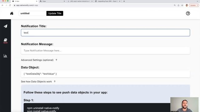 Push Data Objects | Expo Push Notifications | React Native