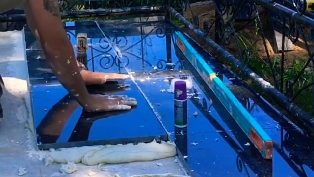 Самое подробное видео про укладку гранитных плит на бетонную плиту Все этапы. Мастер класс!