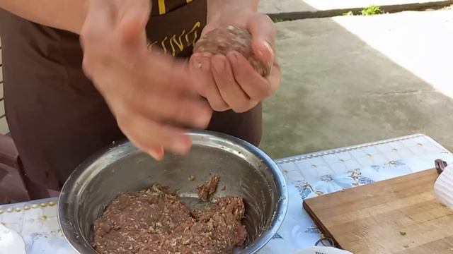 Spring weather in our village  Shamkir-style meatballs  I prepared our old sweet konbe