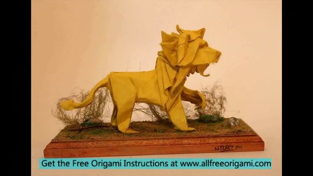 how to make a origami lion смотреть онлайн