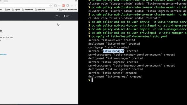 Istio service mesh demo on openshift (kubernetes)