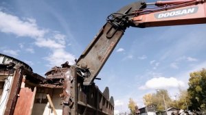 Резка баржи гидроножницами по металлу Italmek IC38