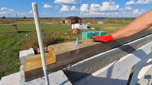 Мауэрлат своими руками. Как легко разметить брус под шпильки.