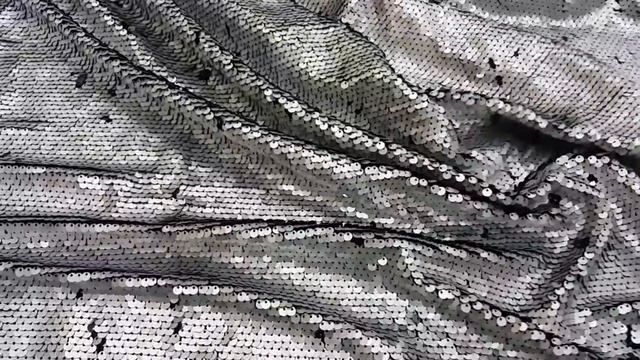 Матовые двусторонние пайетки (серебряные/черные) смотреть онлайн