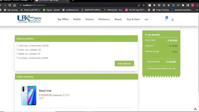 codeigniter 4 Checkout Page Tutorial ||codeigniter 4 tutorial for Beginner In Hindi