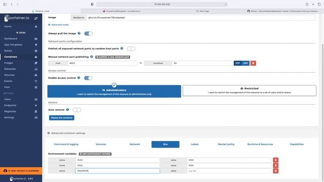 Self-Hosted | Gigabit Ethernet LAN | Speed Test | Portainer| Docker смотреть онлайн