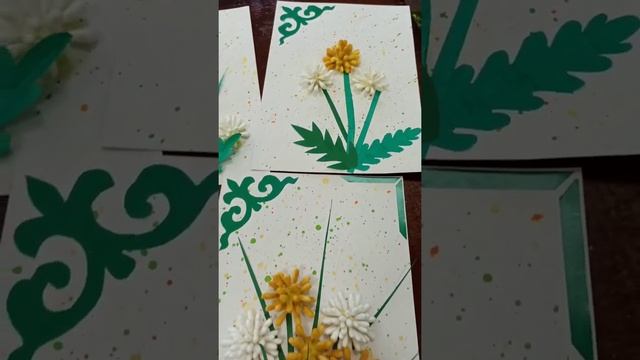 Одуванчики из ватных палочек, творчество детей. смотреть онлайн