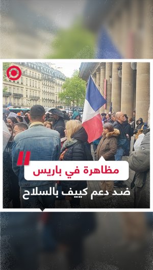 مظاهرة في باريس ضد الدعم الذي ستمنحه الدولة لنظام كييف