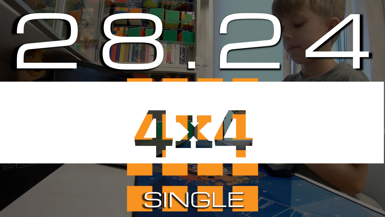 (28.24) Single 4x4 Rubik's Cube