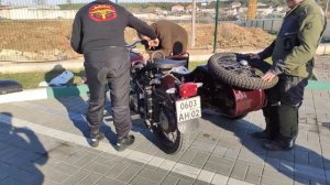 Обкатка мотоцикла "Днепр" после реставрации