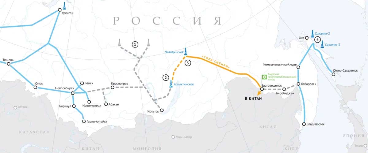 Газовую трубу, соединяющую западную и восточную Сибирь, мы так и не построили