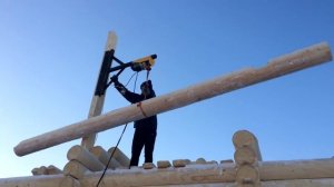 Кран для подъема бревен своими руками, из подручных материалов. Кран балка из электротельфера.