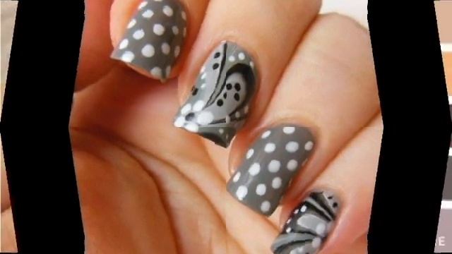 дизайн ногтей серый оттенок смотреть онлайн