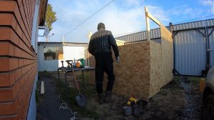 НАВЕС из дерева своими руками. Для квадроцикла и велосипедов. Жизнь в деревне.