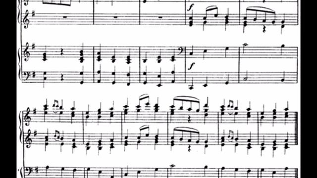 Чайковский. 50 русских народных песен для фортепиано в 4 руки (без видео, на экране нотный текст).