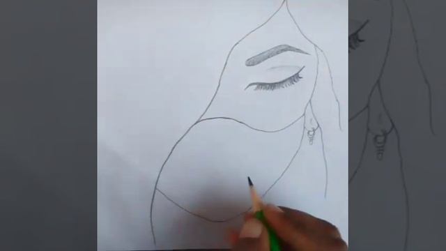 Draw A Mask Girl | Easy Pencil Sketch For Beginners | Hidden Face Girl Sketch, # Art By Beaber смотреть онлайн