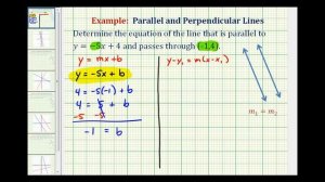 Ex 1:  Find the Equation of a Line Parallel to a Given Line Passing Through a Given Point