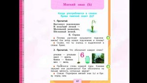 Мягкий знак как показатель мягкости согласного звука