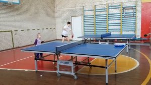 Настольный теннис .Тренировка Даши (5 лет)