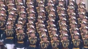 Парад Победы 2021 на Красной площади. Кадры прохождения женщин военнослужащих.