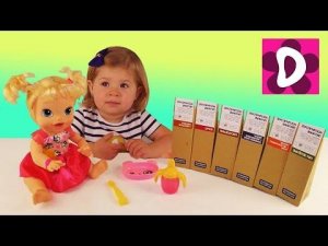 ✿ Кукла Baby Alive Кушает Космическое Питание Распаковка и Обзор Making Challenge taste space food