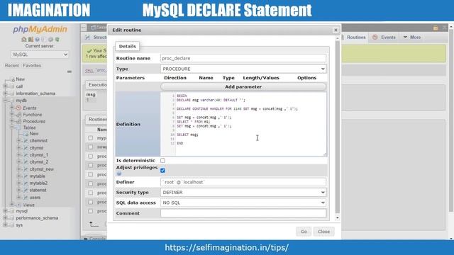 Declare Variable, Handler & Condition in  MySQL  in One Video #65