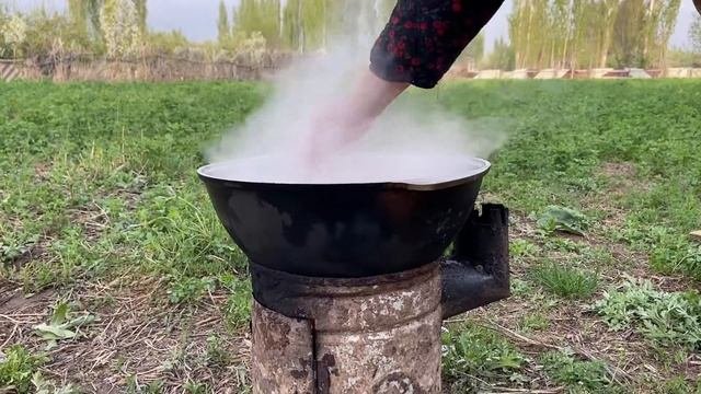 Рассыпчатый плов,Плов в казане на костре готовьте вкусно и быстро