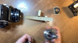 Юстировка пленочных камер на коленке.