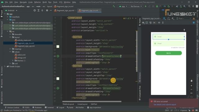 How To Sign In and Sign Up in one Activity using TabLayout and Viwepager in Android Studio (Java). смотреть онлайн