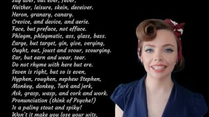 English Pronunciation Poem - The Chaos