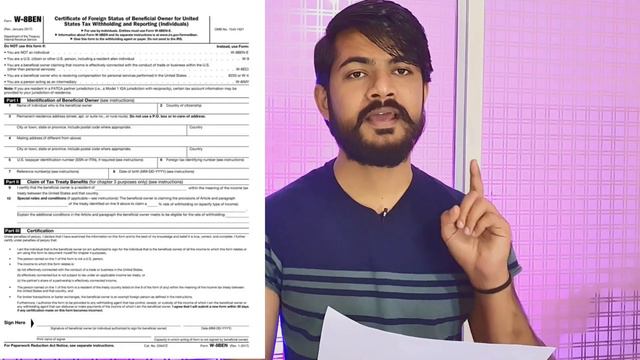 How To Fill W-8ben Tax Form | W8ben Tax Form Submit 2022 | W8ben Form Hindi | W8ben