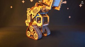 Космический робот-погрузчик "Эни Скай" от Lemmo - деревянный конструктор, сборная модель, 3d пазл