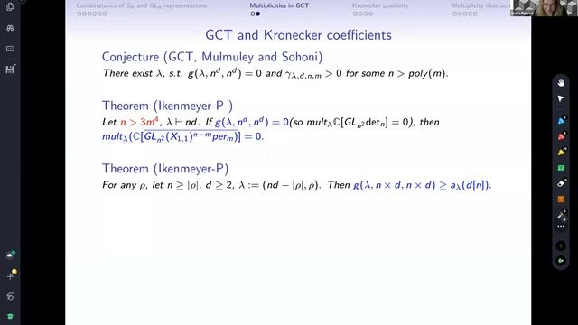 [GCT2022] Greta Panova -- Kronecker and plethysm coefficients in GCT смотреть онлайн