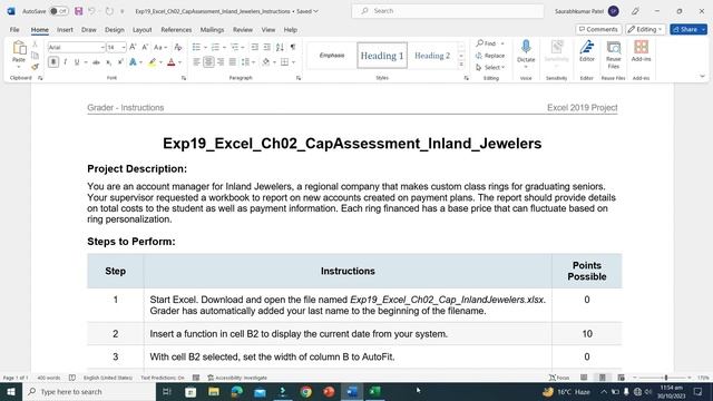 Exp19_Excel_Ch02_CapAssessment_Inland_Jewelers | CapAssessmentInlandJewelers | @Mr.AlbertLab