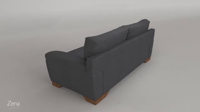 Mussa  Sillón Zena 3 Cuerpos en Pana Gris | www.megatone.net