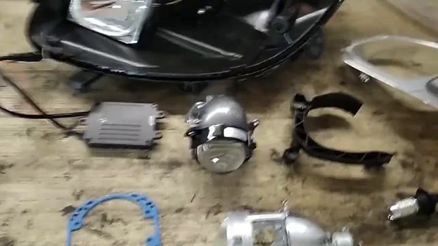 Тюнинг фар на Smart Fortwo 2. Установка светодиодных Bi Led линз