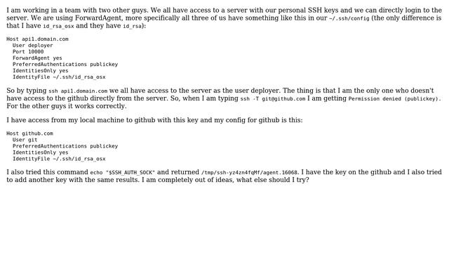 SSH ForwardAgent access to github isn't working смотреть онлайн