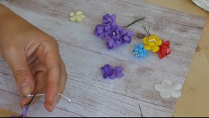 Small flowers of foamiran / Маленькие цветочки из фоамирана / DIY Tsvoric