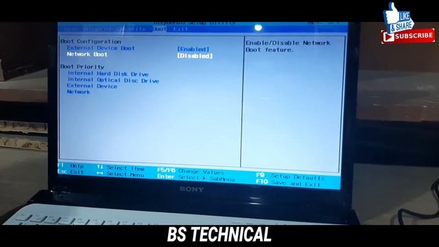 Sony Sve151b11w Boot Menu Key And Bios Settings !! How To Boot In Sony Vaio Laptop !!