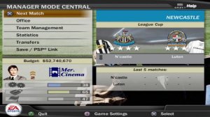 FIFA 07 Manager mode Gameplay Newcastle / PS2