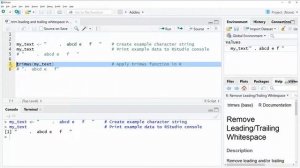 Trim Leading and Trailing Whitespace in R (Example) | Remove Spaces with trimws Function