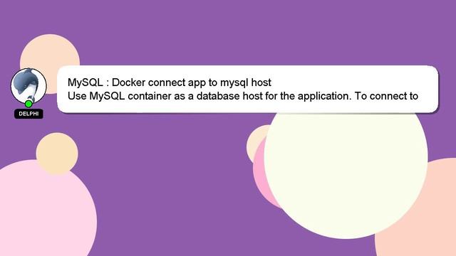 MySQL : Docker connect app to mysql host смотреть онлайн