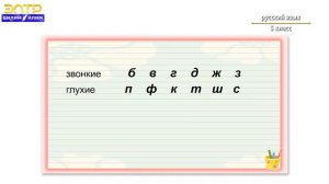 5-класс | Орус тили | В лесу. (Фонетика. Произношение и написание звонких и глухих согласных).