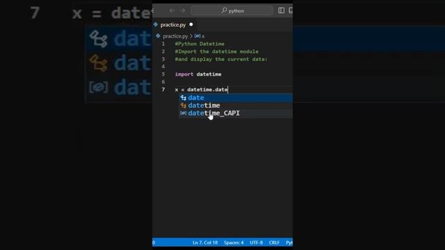 Python Datetime #python #pythonprogramming #coding #code #pythoncoding #programming