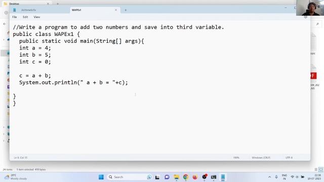 Java SE: Sum of two numbers example