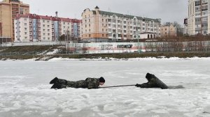 ВОСВОД Мордовии. Показательные учения на весеннем льду в г. Саранске.