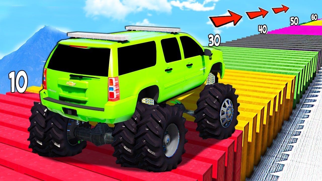 КАК ДАЛЕКО ПО КОЧКАМ ПРОЕДЕТ ОГРОМНЫЙ РУССКИЙ БИГФУТ В ГТА 5! РУССКИЕ ДОРОГИ В GTA ONLINE! смотреть онлайн