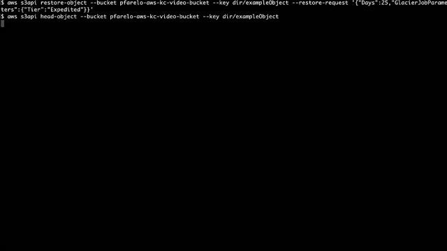 How do I manage S3 objects in S3 Glacier or S3 Glacier Deep Archive storage class using the AWS CLI смотреть онлайн