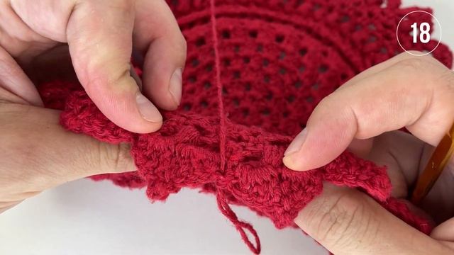 Салфетка крючком для сервировки, Джованна, 15-20