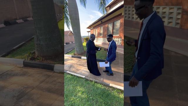 Confirmation & Handover Ceremonies. The Chaplain and Outgoing Speaker having a moment